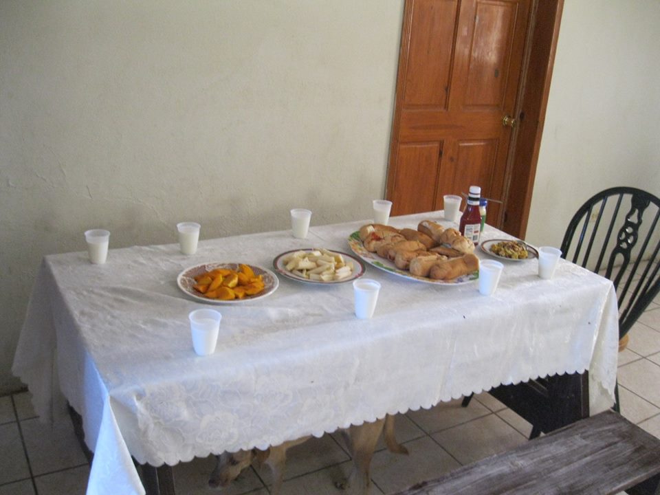food on table